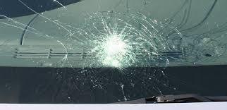car windshield smashed