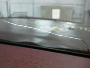 Cracked windshield