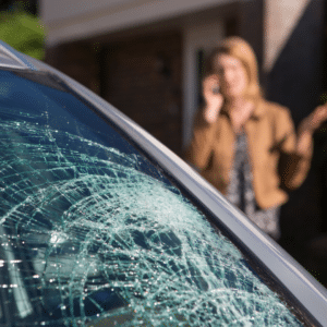 woman-calling-to-schedule-auto-glass-windshield-repair