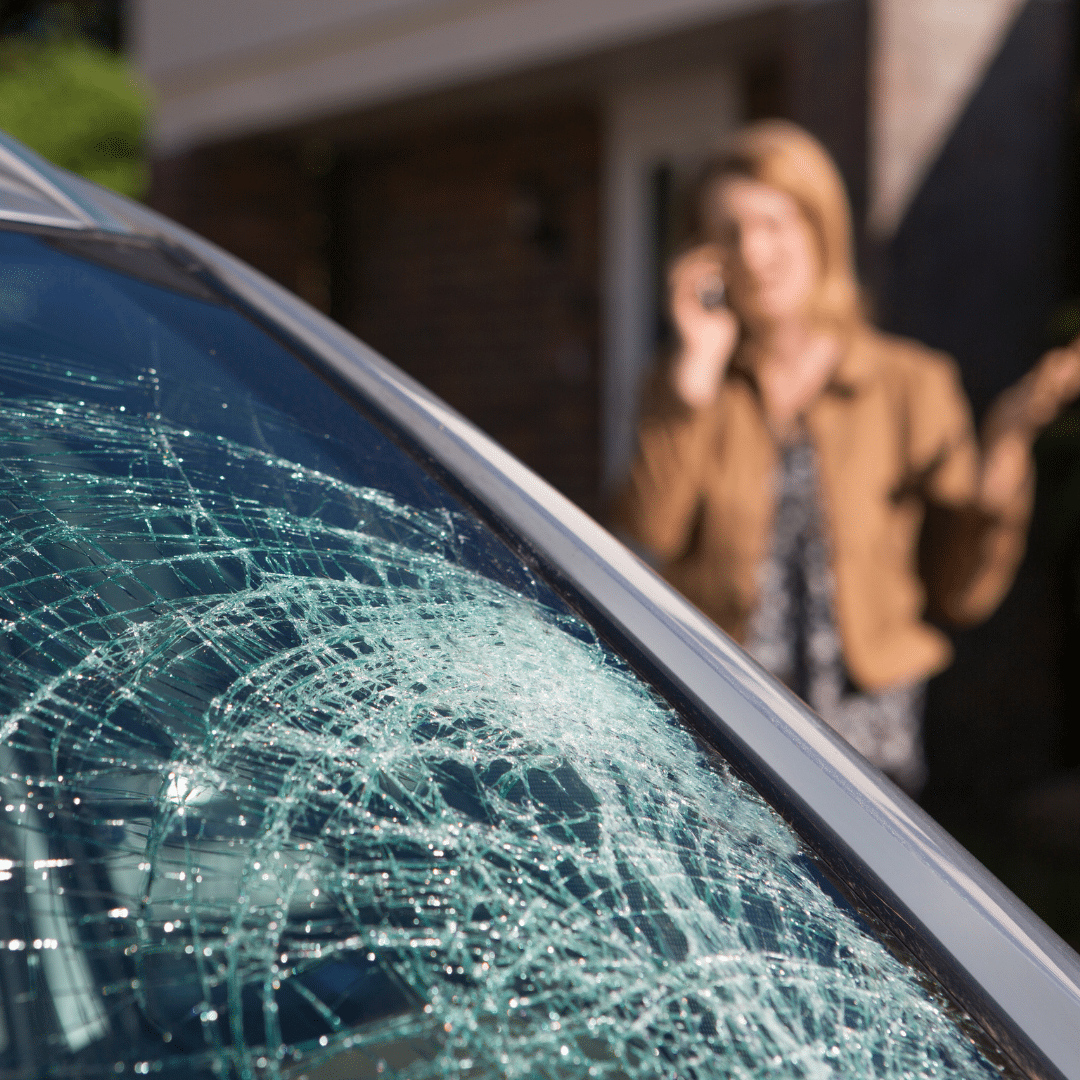 woman-calling-to-schedule-auto-glass-windshield-repair