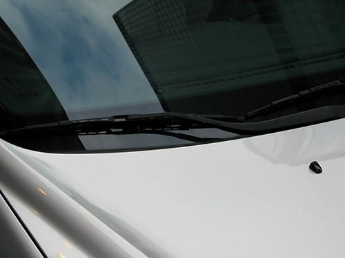 close up of a car windshield