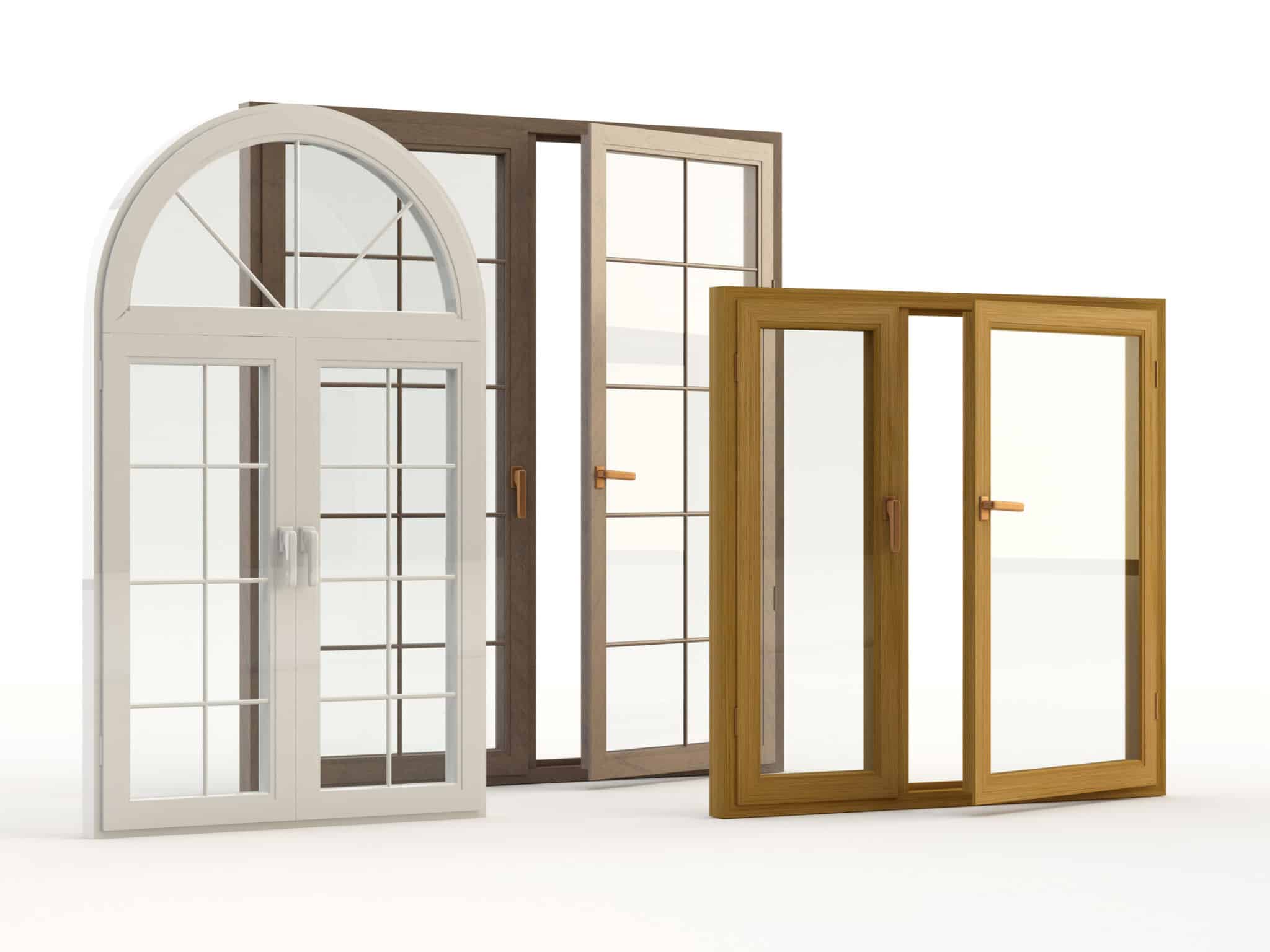 A digram of three different windows