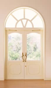 Door with glass windows