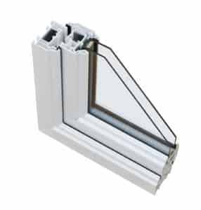 UPVC Double glazing cross section