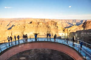 Top view of grand canyon skywalk.