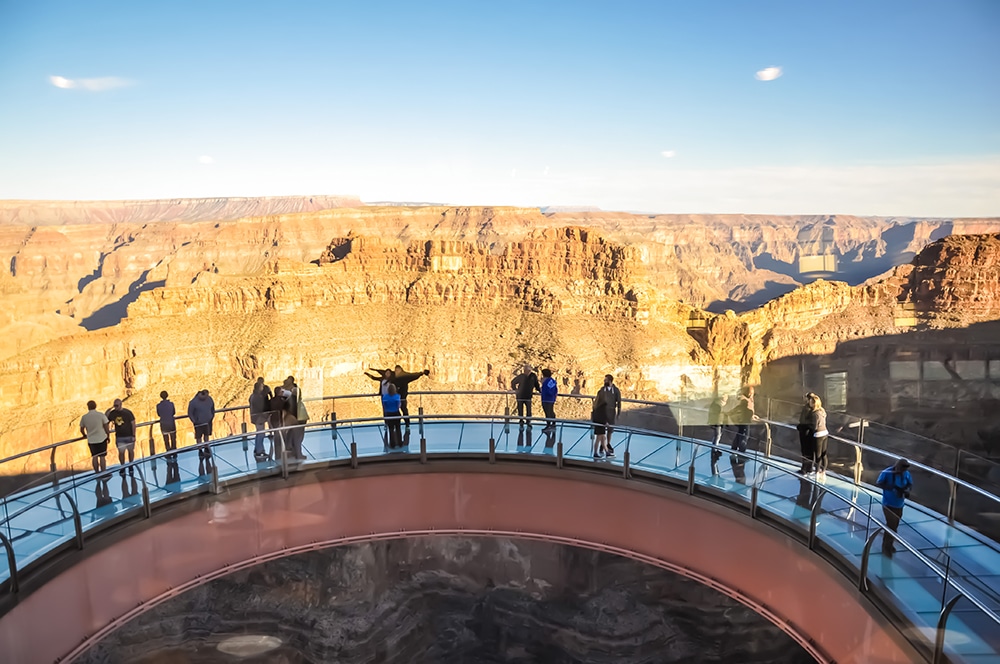 Top view of grand canyon skywalk.