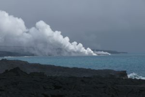 laze from a volcano.