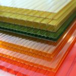 colorful polycarbonate laying on top of one another