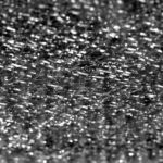 Closeup of glass breakage