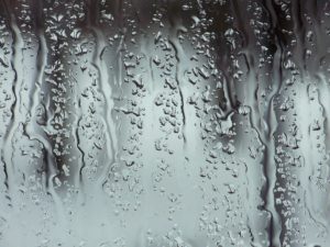 Water on glass