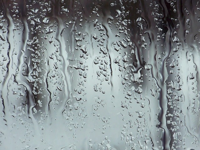 water on glass