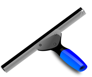 A cartoon image of a squeegee.