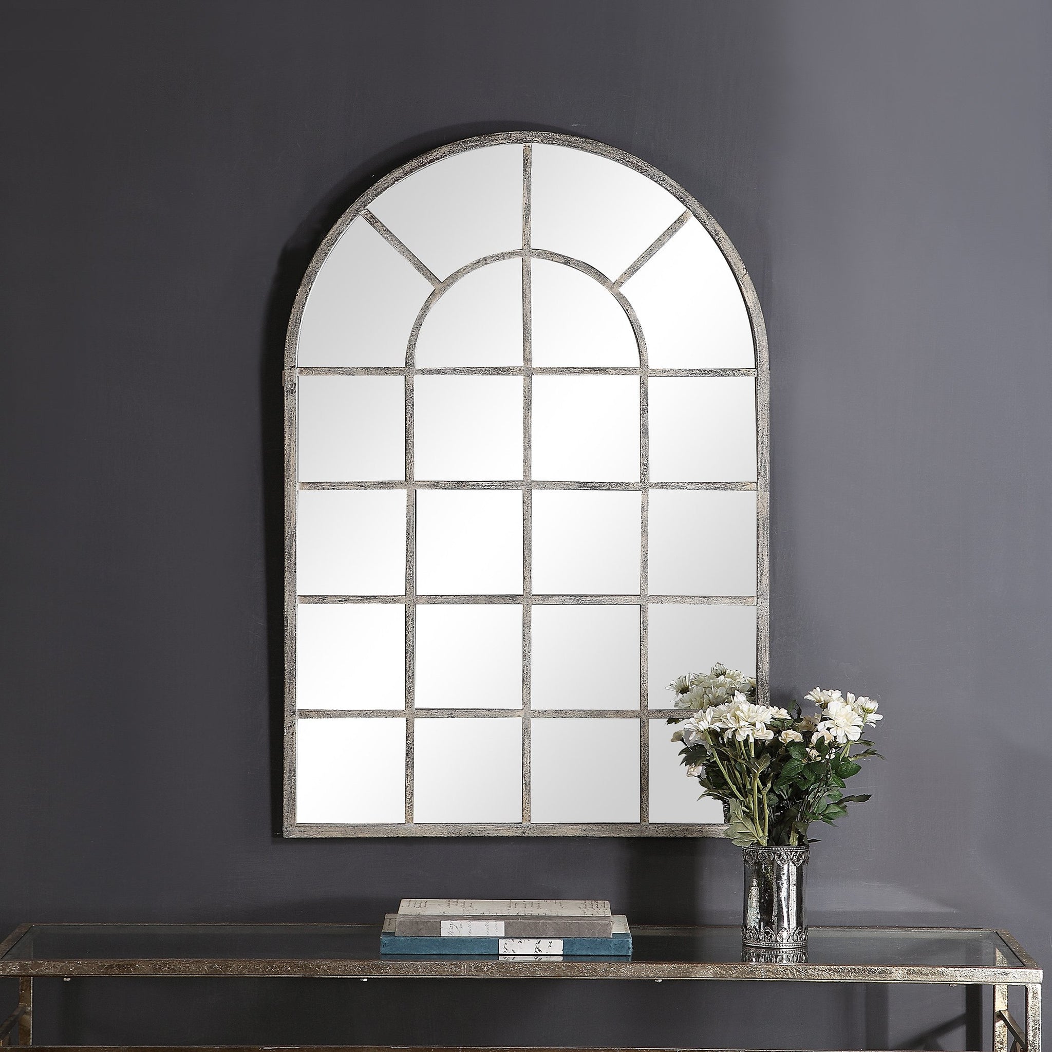 Montrose Decorative Arch Window Mirror