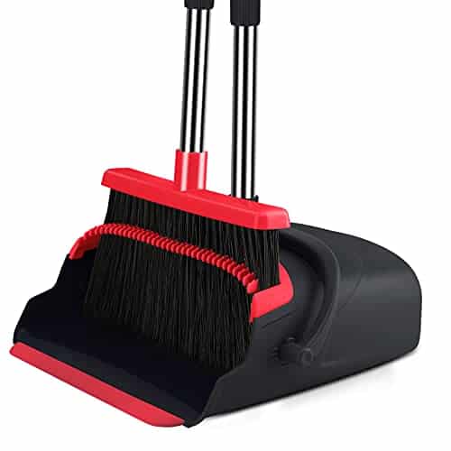 large broom and dustpan to clean up messes