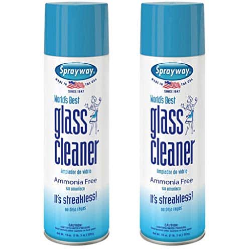 Two cans of sprayway glass cleaner