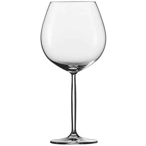 Tritan burgundy wine glass against a white background